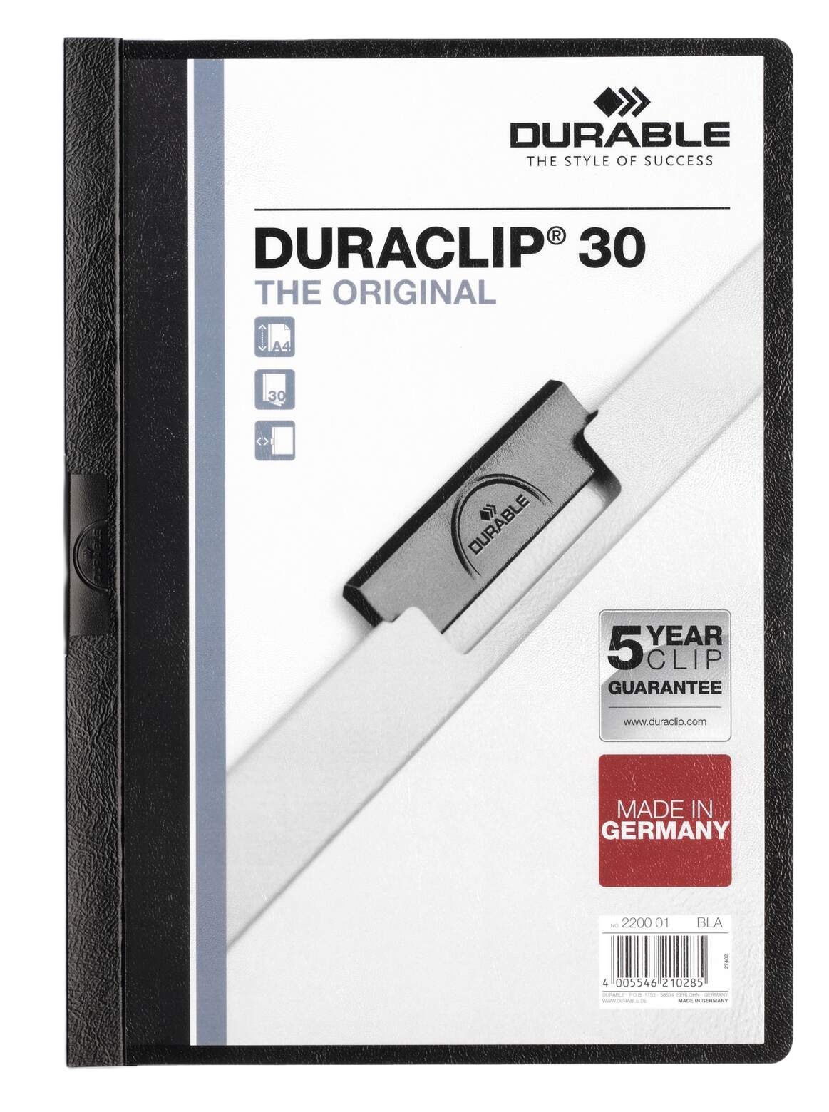 Durable A4 Black Clipboard