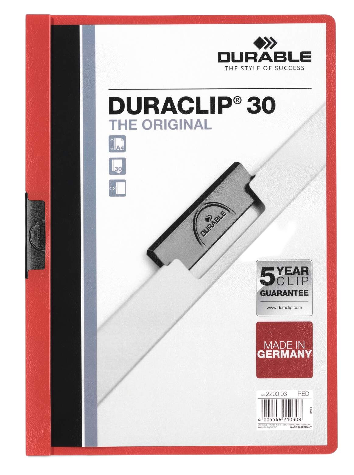 Durable A4 Red Clipboard