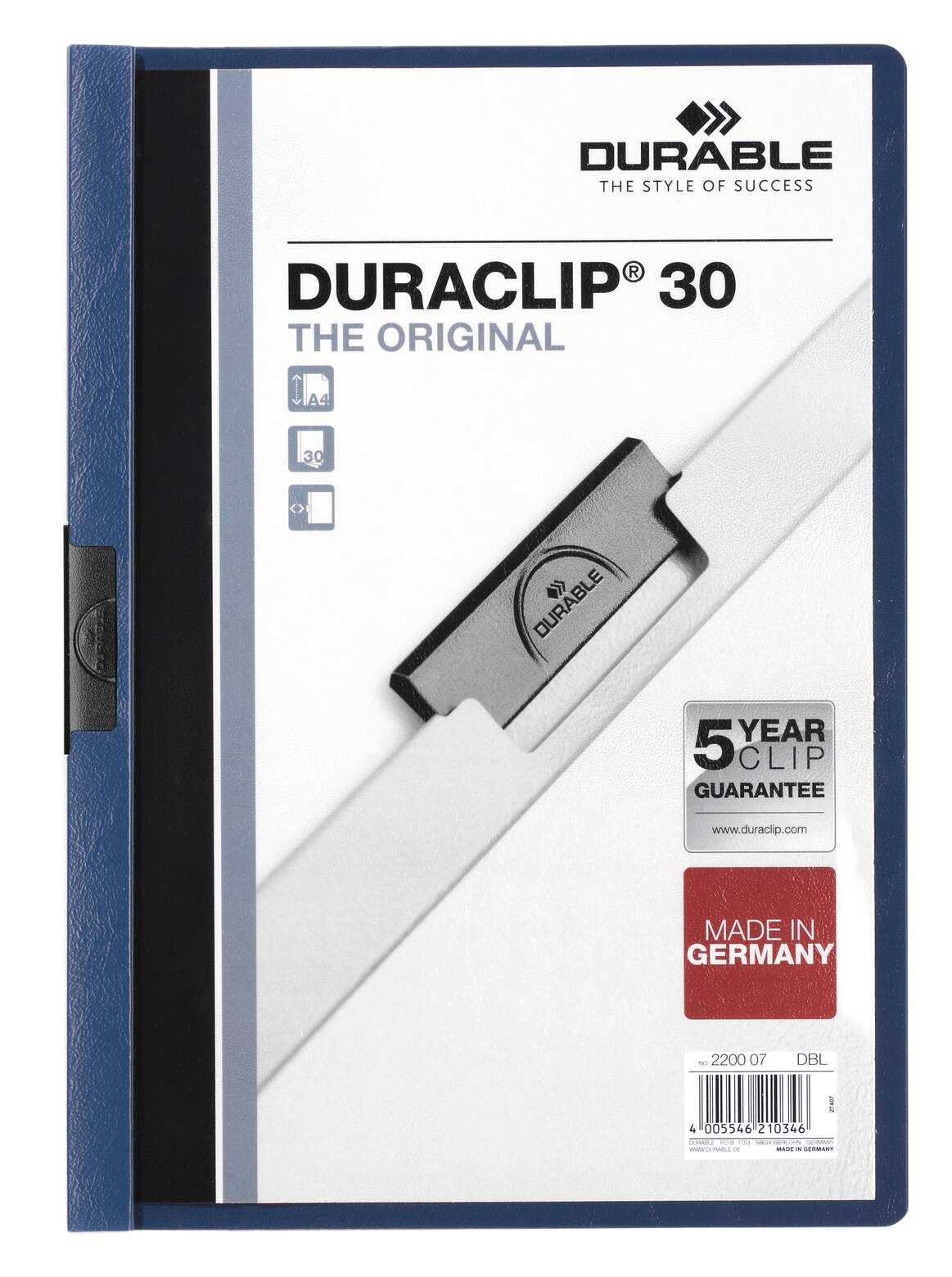 Durable A4 Blue Clipboard