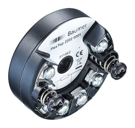 Baumer FlexTop 2202 Temperature Transmitter PT100 Input 35V dc, 100 °C, 0 °C