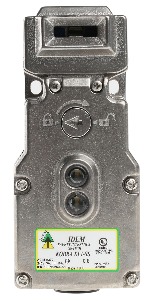 IDEM KL1-SS Series Solenoid Interlock Switch, Power to Unlock
