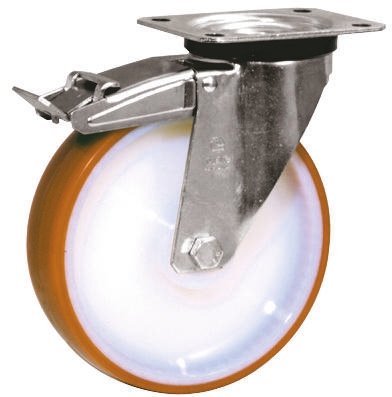 LAG Braked Swivel Castor, 200 kg Capacity, 150 mm Wheel