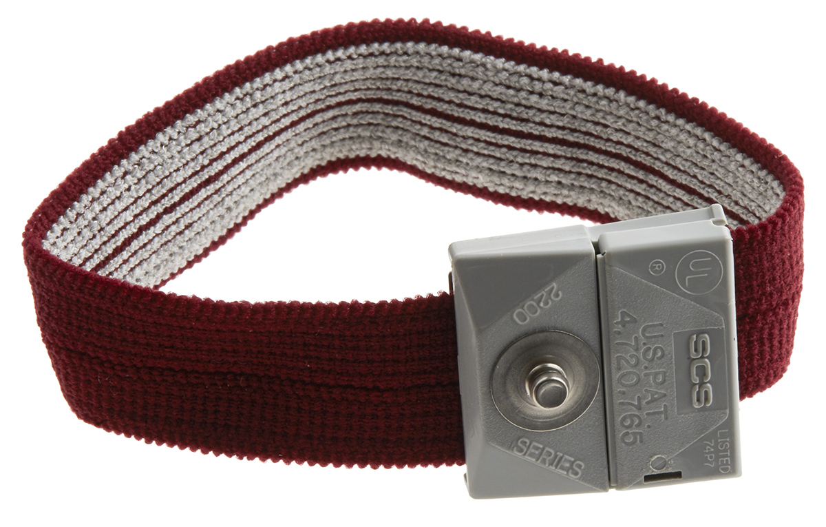 SCS ESD Grounding Wrist Strap With 4 mm Stud