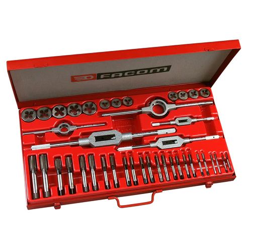 Facom 31-Piece Tap & Die Set, M3 - M18 Taps