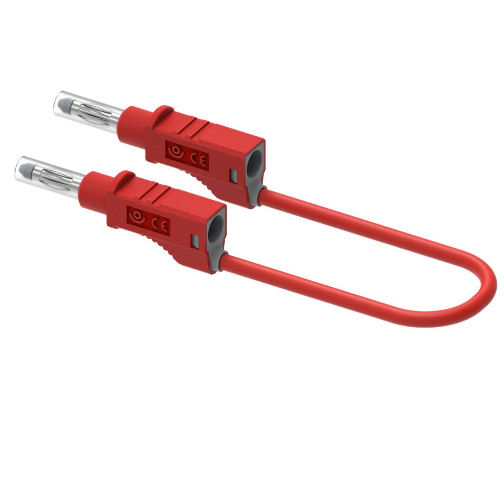 Electro PJP Plug 12A, 600V, Red, 50 cm Lead Length