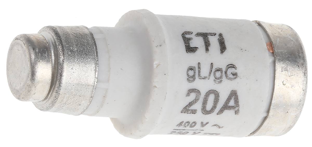 ETI 20A D02 Neozed Fuse, E18 Thread Size, 400V ac