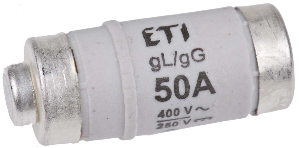 ETI 50A D02 Neozed Fuse, E18 Thread Size, 400V ac