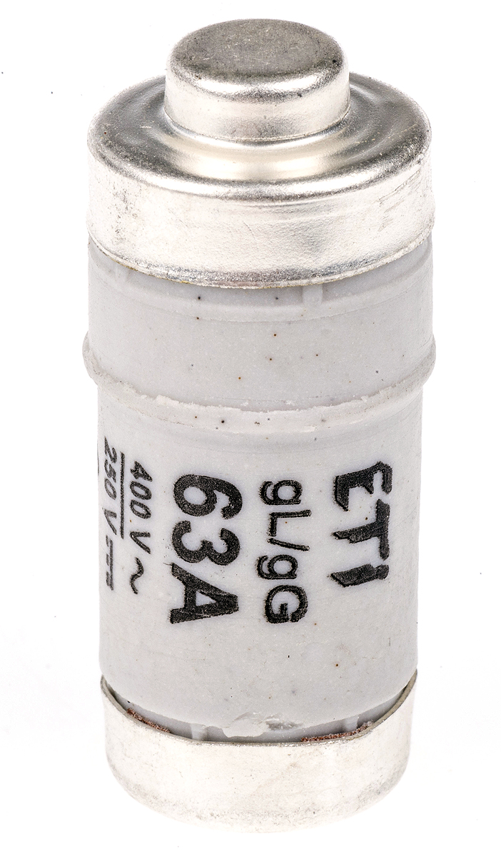 ETI 63A D02 Neozed Fuse, E18 Thread Size, 400V ac