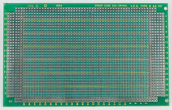 Vero Technologies Matrix Board FR4 With 42 x 38 1.02 mm Holes, 2.54 mm Pitch, 160 mm 100mm