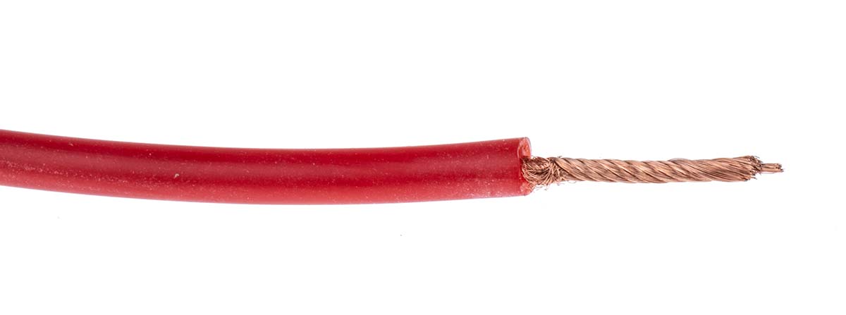 222-7213 Hew Heinz Eilentropp SIFF Series Red Hook Up Wire, 15 AWG, 392, 20 m, Silicone Rubber