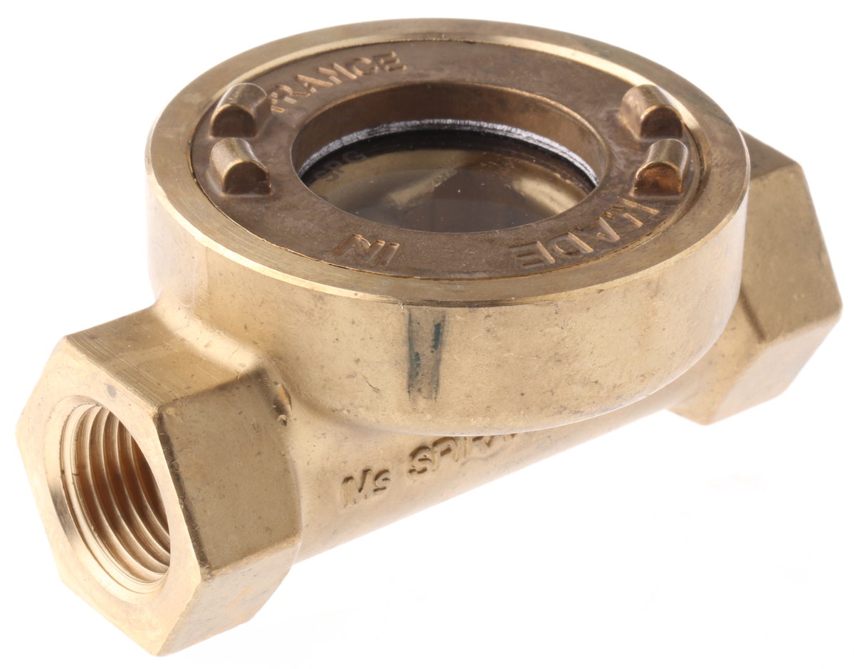 Spirax Sarco Brass Threaded Threaded Sight Glass Check Valve 1/2 in, 3.5 bar