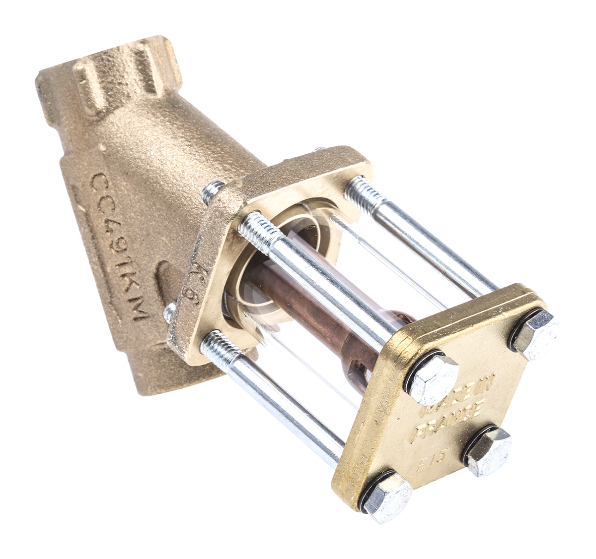 222300 Spirax Sarco Bronze Threaded Threaded Sight Glass Check Valve 1/2 in, 3.6 bar