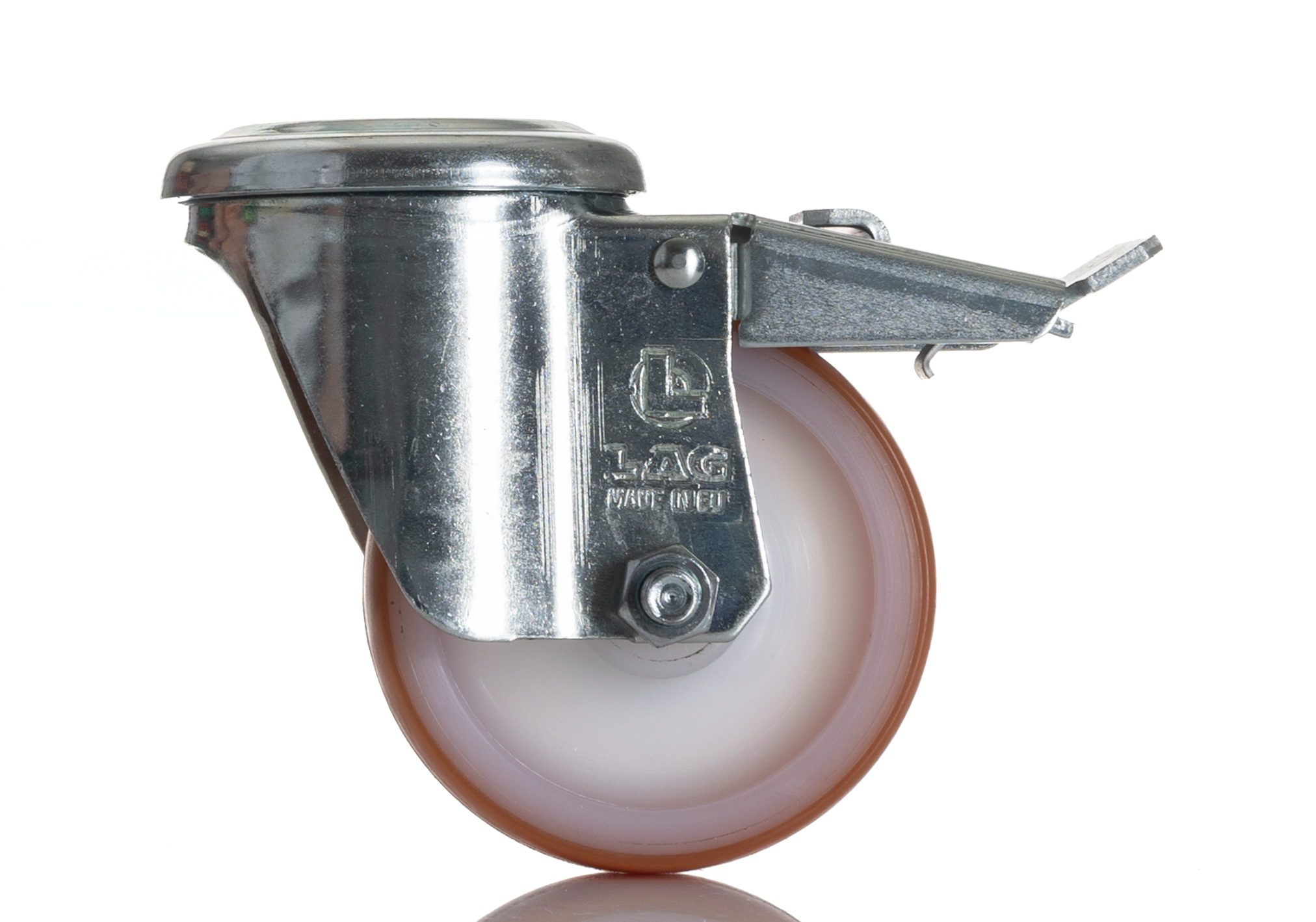 22252-fr-fb LAG Swivel Castor, 100 kg Capacity, 80 mm Wheel