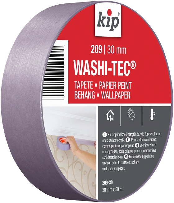 KIP Silver WASHI TEC LOW Masking Tape 30mm x 50 m
