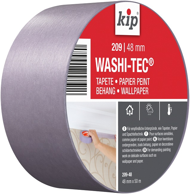 KIP Silver WASHI TEC LOW TACK Masking Tape 48mm x 50 m