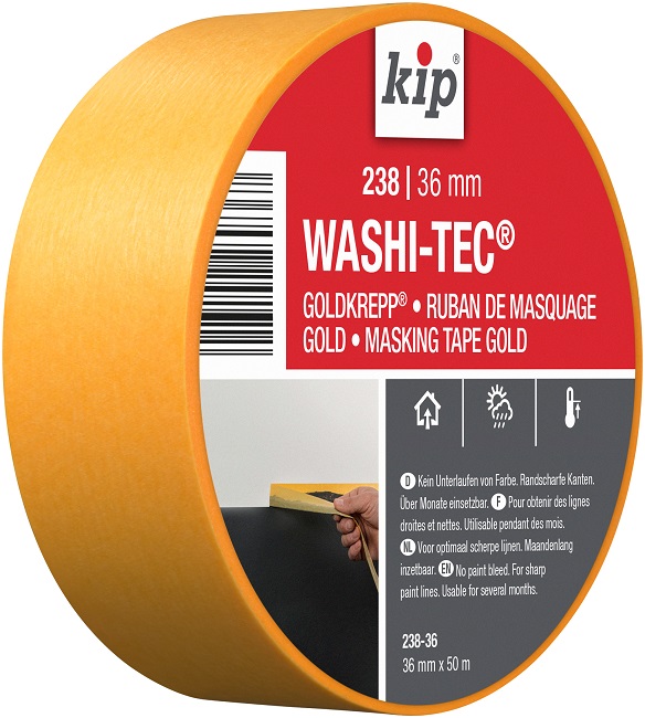KIP Gold WASHI TEC PREMIUM Masking Tape 36mm x 50 m