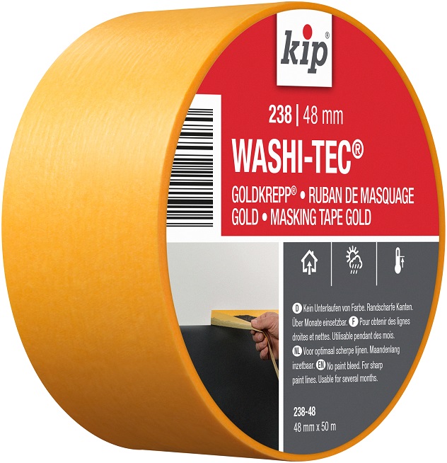 KIP Gold WASHI TEC PREMIUM Masking Tape 48mm x 50 m