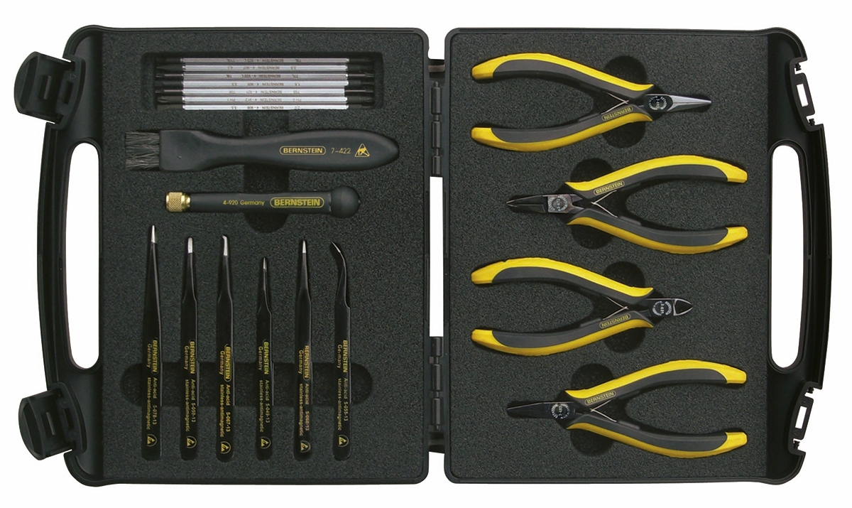Bernstein 20 Piece ESD Tool Kit Tool Kit with Case VDE/1000V Approved