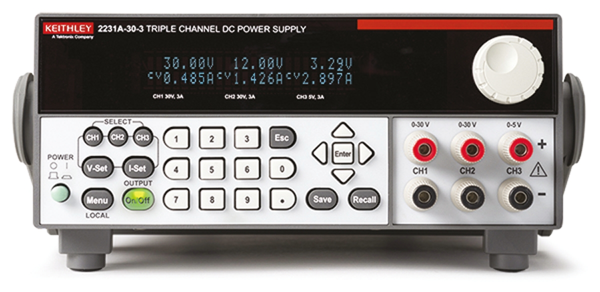 Keithley Bench Power Supply, 3-Output 0 V ac to  30V ac, 195 W, 3 A Max