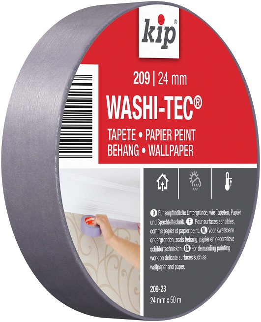 KIP Silver WASHI TEC LOW TACK Masking Tape 24mm x 50 m
