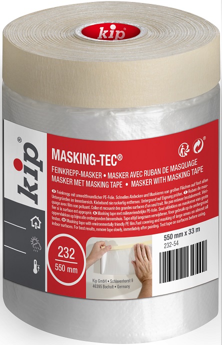 KIP Beige Kip Film Drop Cloths Masking Tape 550mm x 33 m