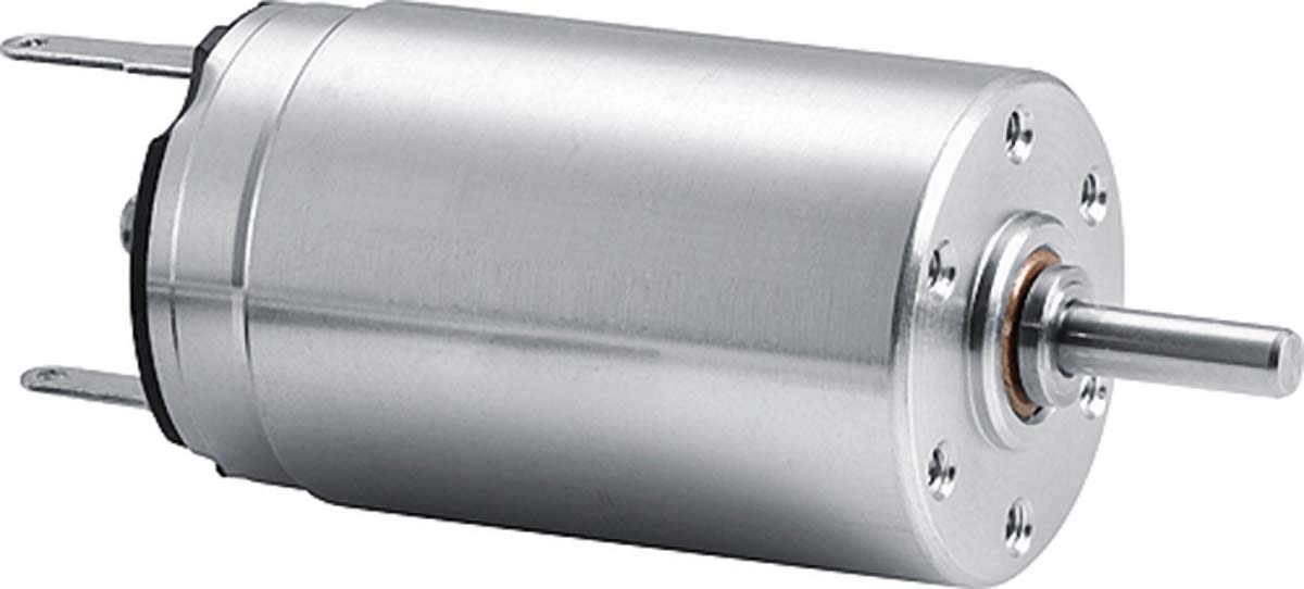 Faulhaber Brushed DC Motor, 8.1 W, 12V dc, 12 mNm, 4450rpm, 3 mm Shaft Diameter