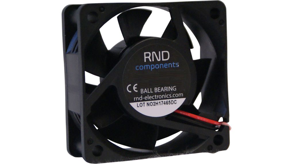 RND Axial Fan, 24 V dc, dc Operation, 33.6cfm, 3.84W, 160mA Max, 60 x 60 x 25mm