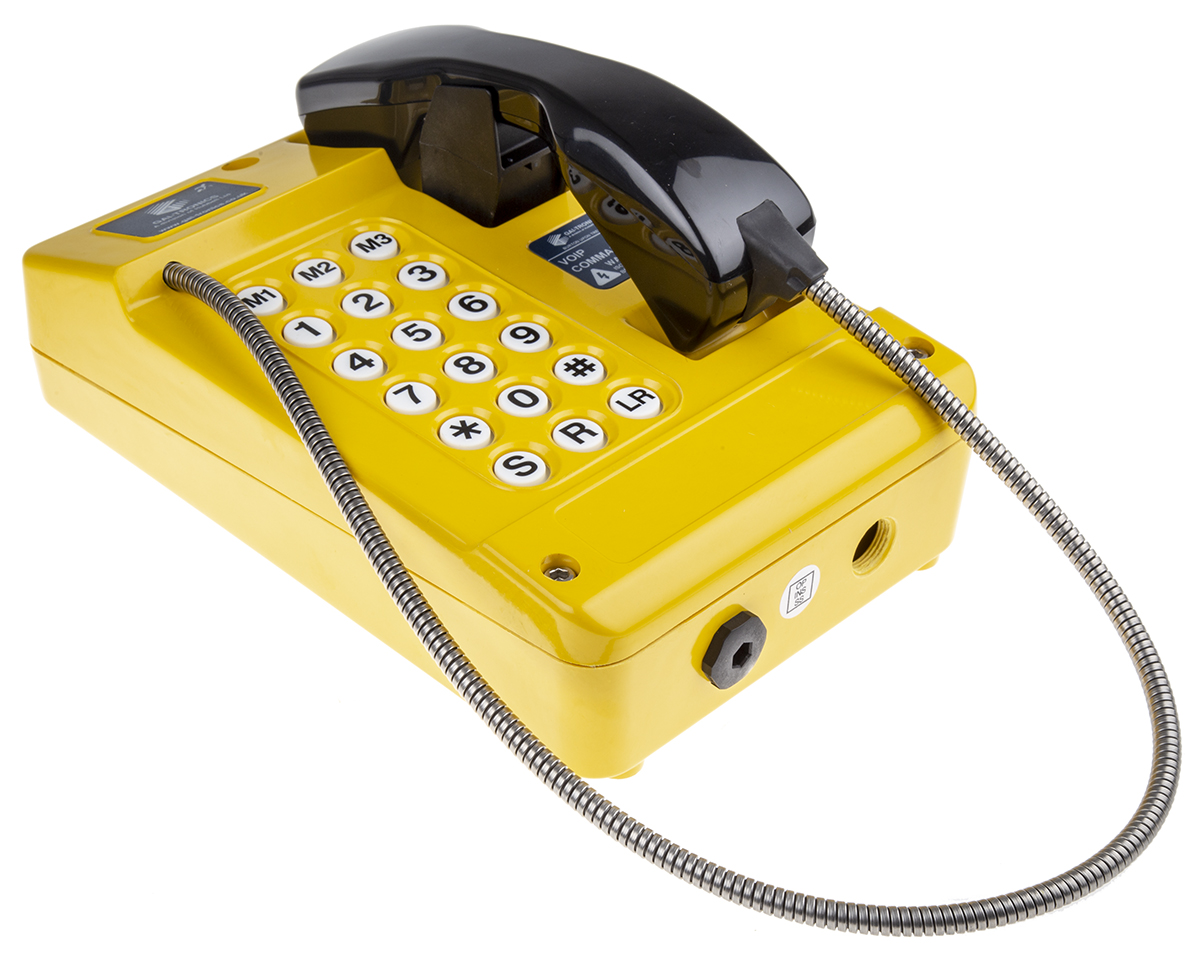 Gai-Tronics Commander Corded Yellow, Black Telephone