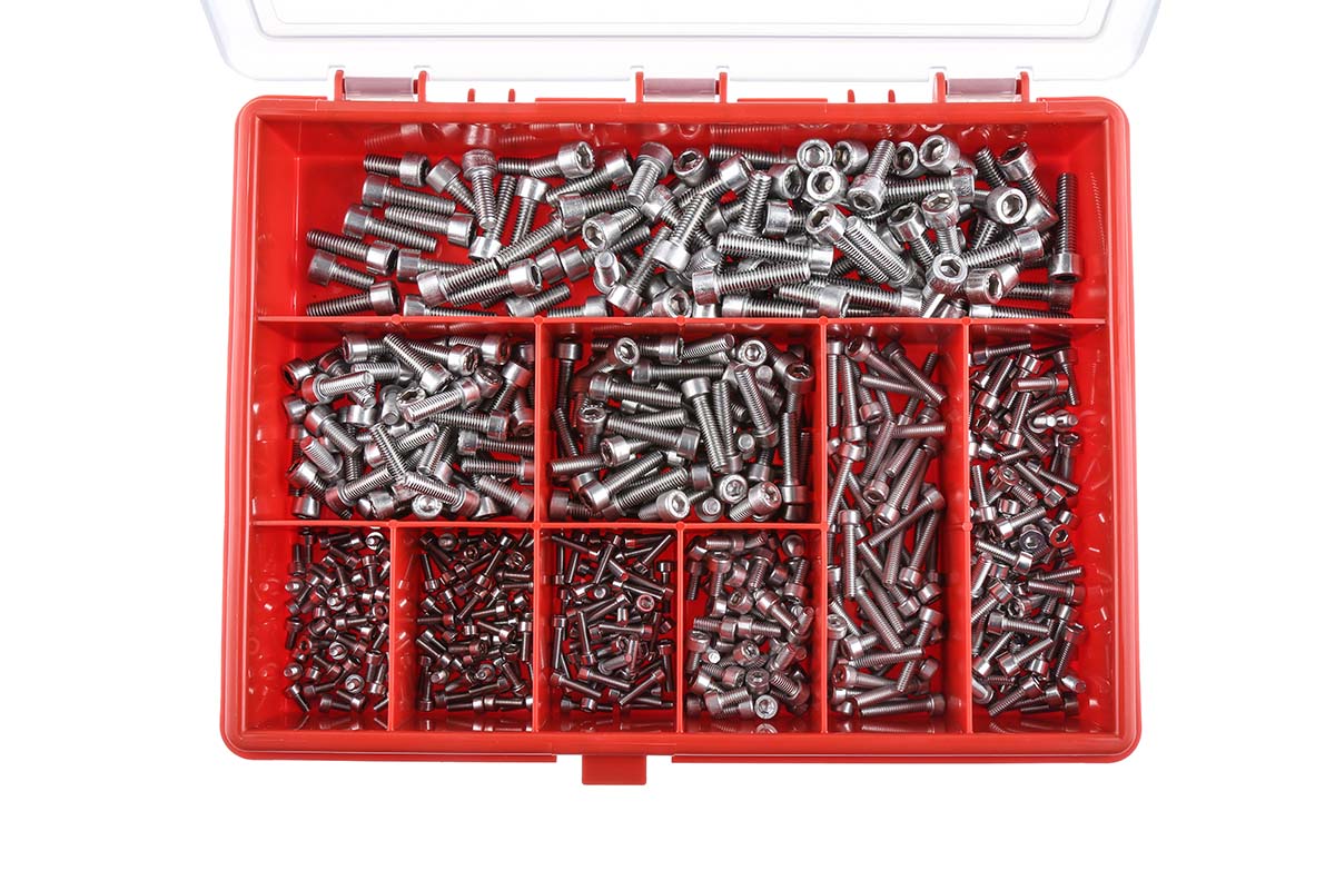 225-3357 RS PRO Stainless Steel 545 Piece Hex Socket Drive Machine Screw Drive Screw/Bolt Kit