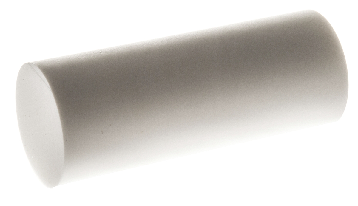 Goodfellow Ceramic Rod Machinable Glass Ceramic White, 100 mm L, 40 mm Diameter