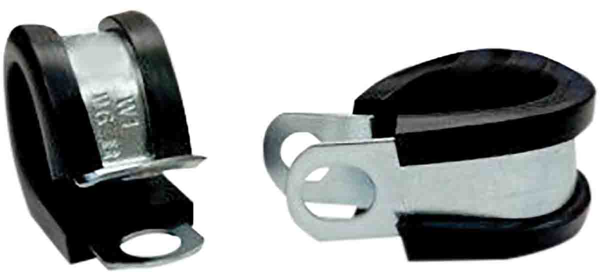 RS PRO 9 mm ID Black, Zinc, Steel P-Clip