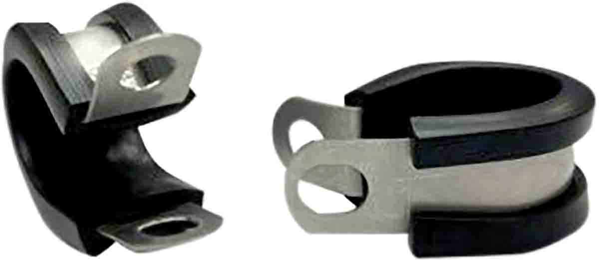 RS PRO 12 mm ID Black, Zinc, Stainless Steel P-Clip