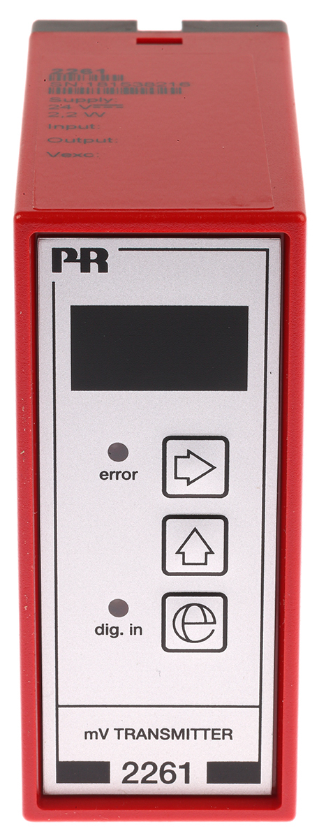 PR Electronics 2 Series Signal Conditioner, Voltage Input, Current Output, 19.2V dc, 28.8 V dc Supply, EAC, IECEx, UL,