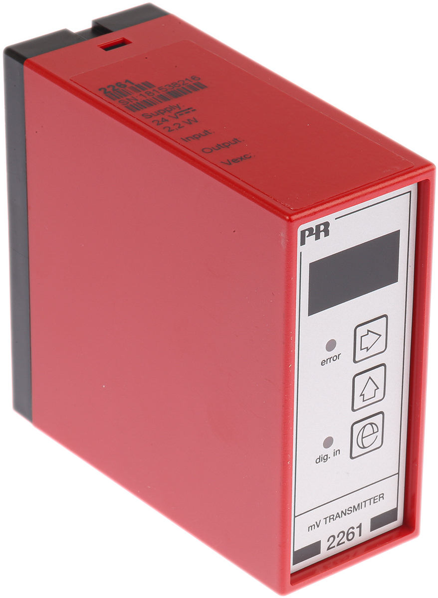 2261 PR Electronics 2 Series Signal Conditioner, Voltage Input, Current Output, 19.2V dc, 28.8 V dc Supply, EAC, IECEx, UL,