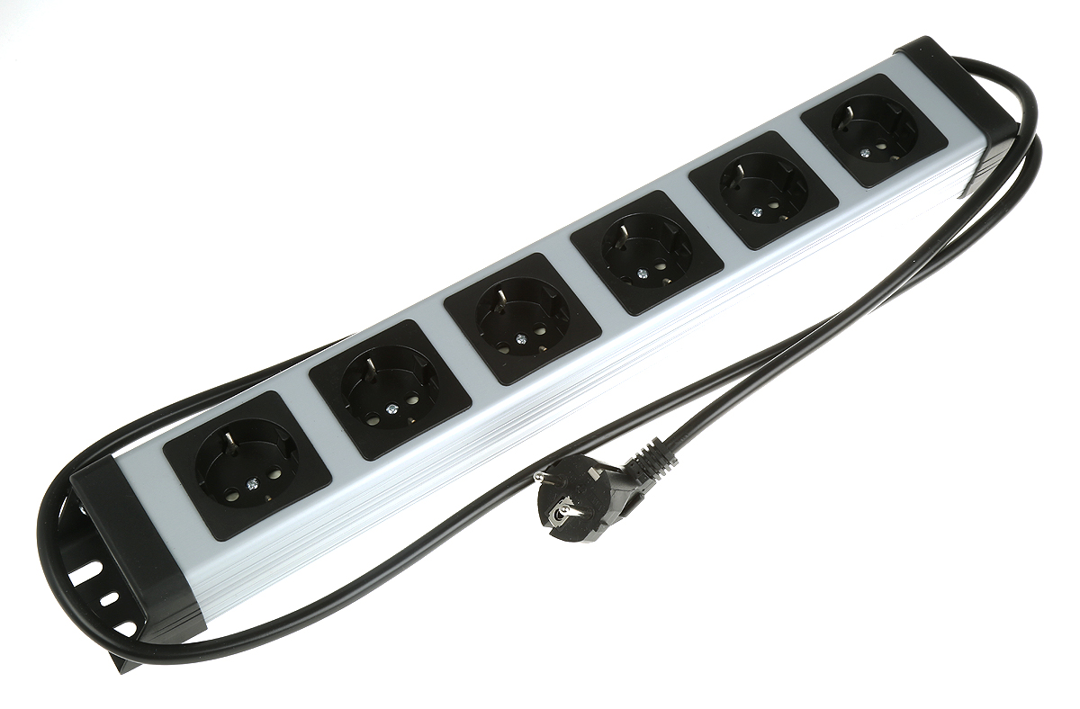 Kopp 1.4 m 6 Socket Type F Extension Socket Extension Lead Kit, 25V ac, IP20