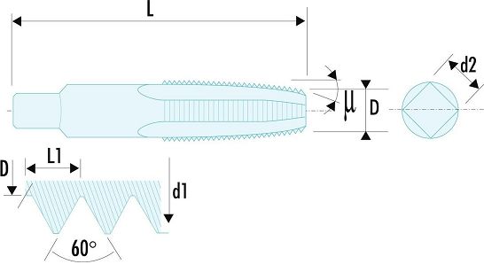 2277x100t2 Facom Threading Tap