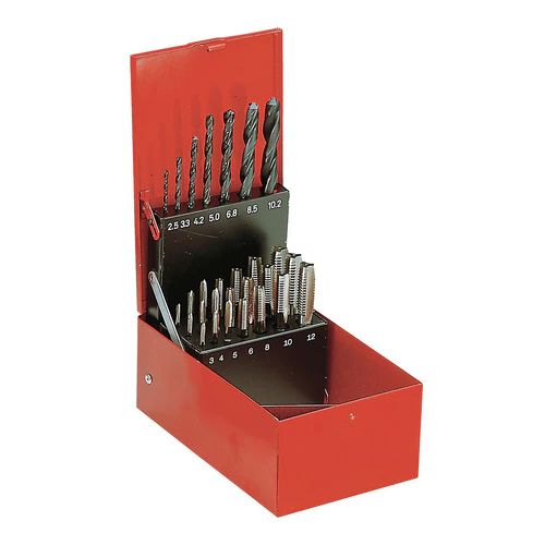 Facom 28-Piece HSS Tap & Drill Set, M3 - M12 Taps