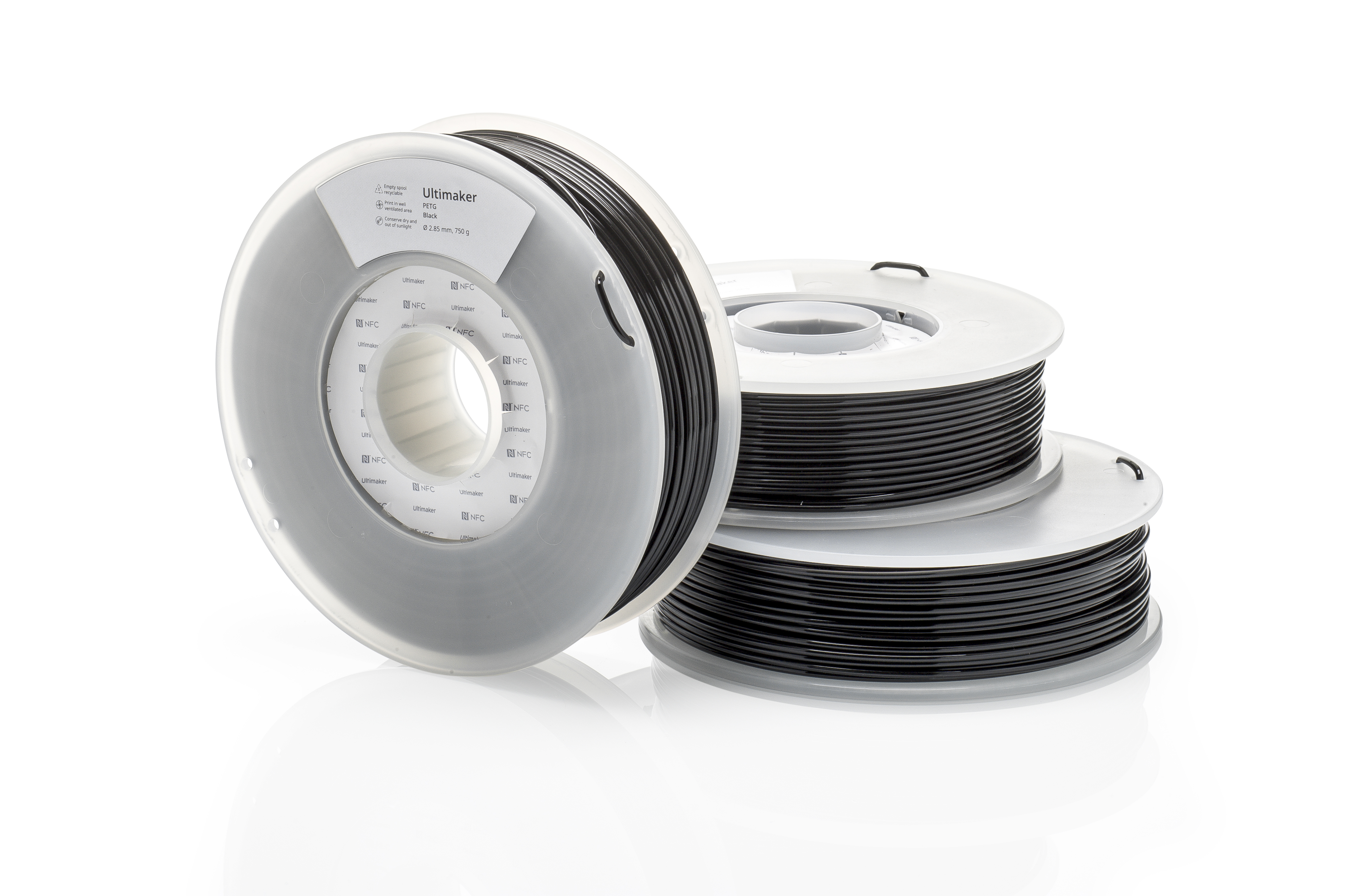 227282 Ultimaker 2.85 mm Black PET-G 3D Printer Filament, 750 g