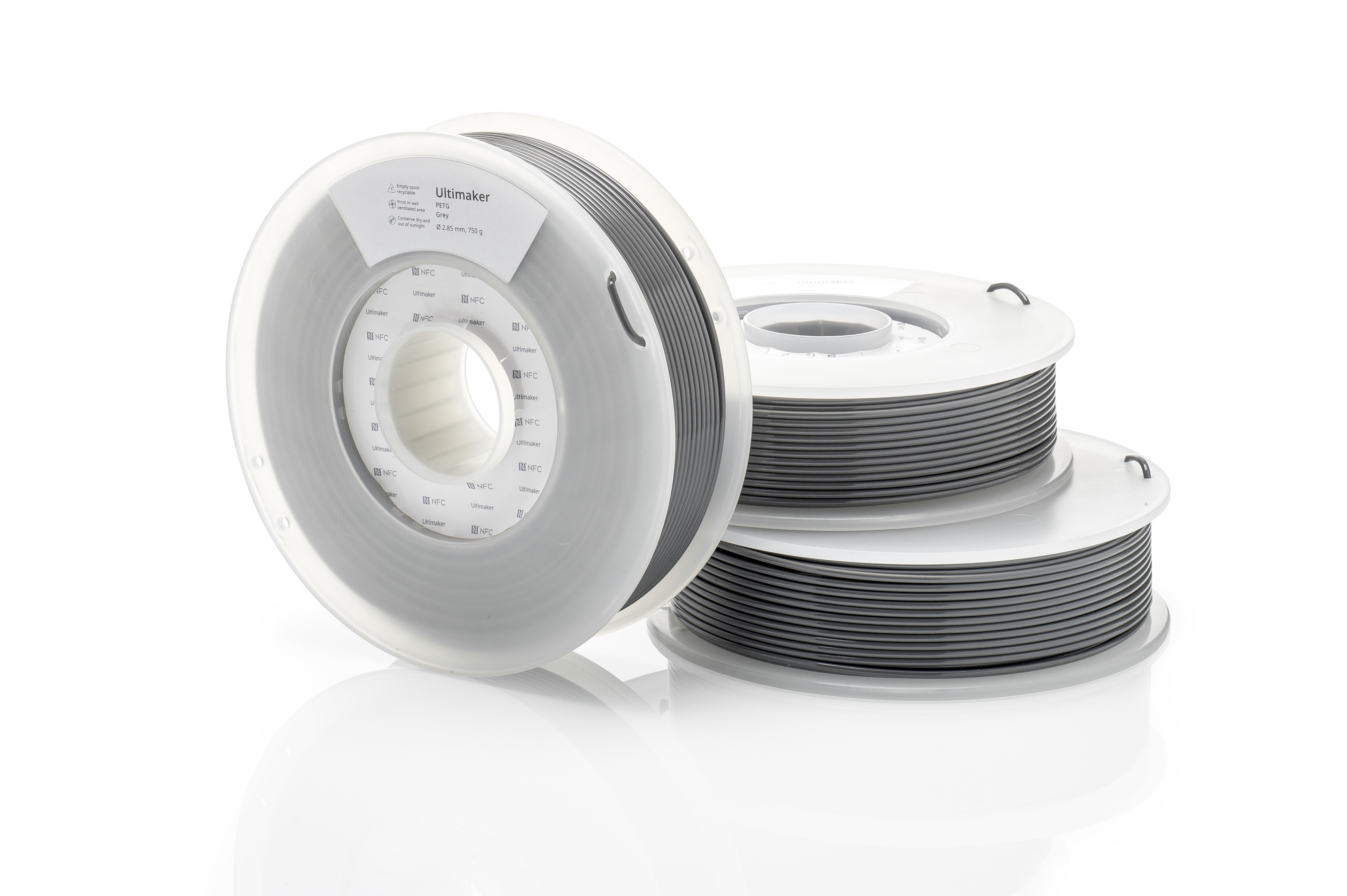 227329 Ultimaker 2.85 mm Grey PET-G 3D Printer Filament, 750 g