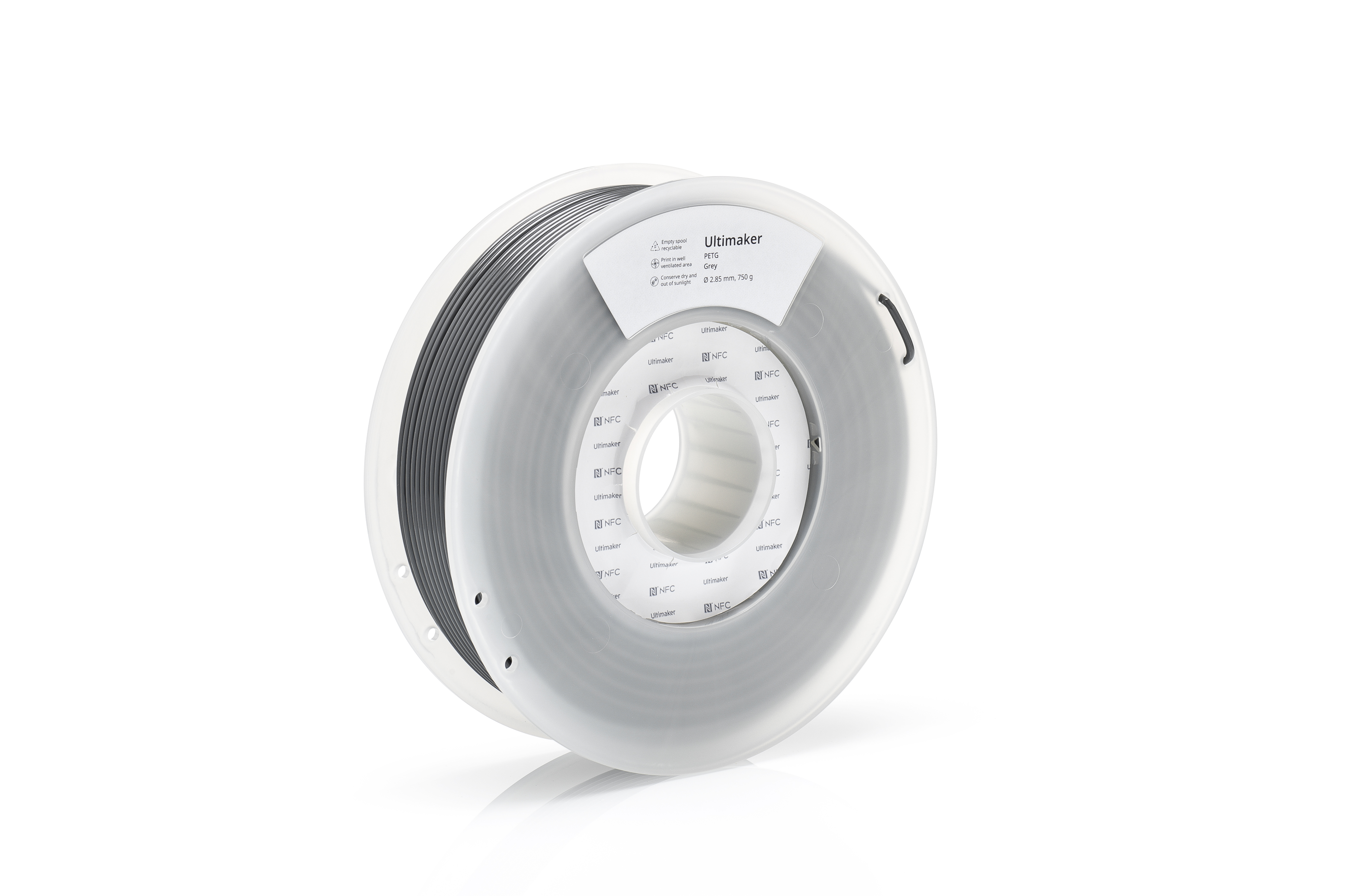 227329 Ultimaker 2.85 mm Grey PET-G 3D Printer Filament, 750 g
