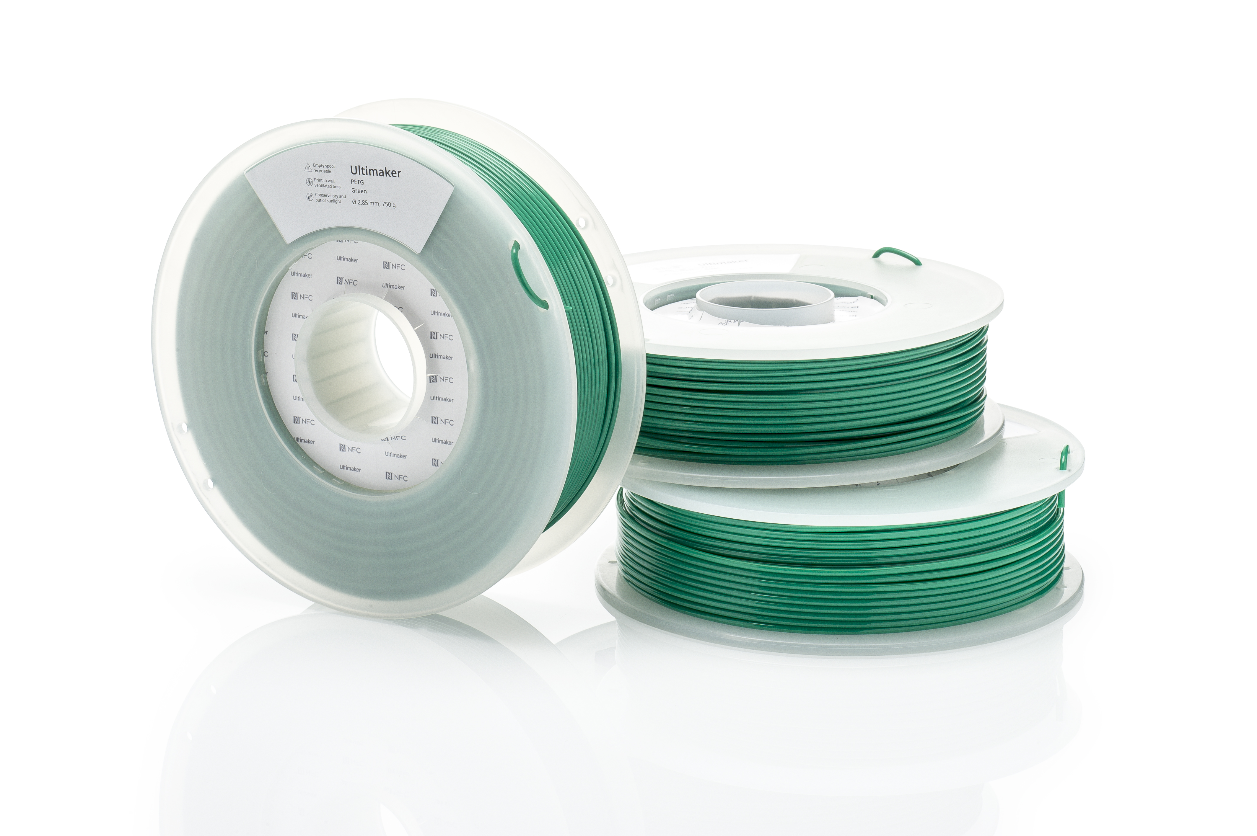 227330 Ultimaker 2.85 mm Green PET-G 3D Printer Filament, 750 g