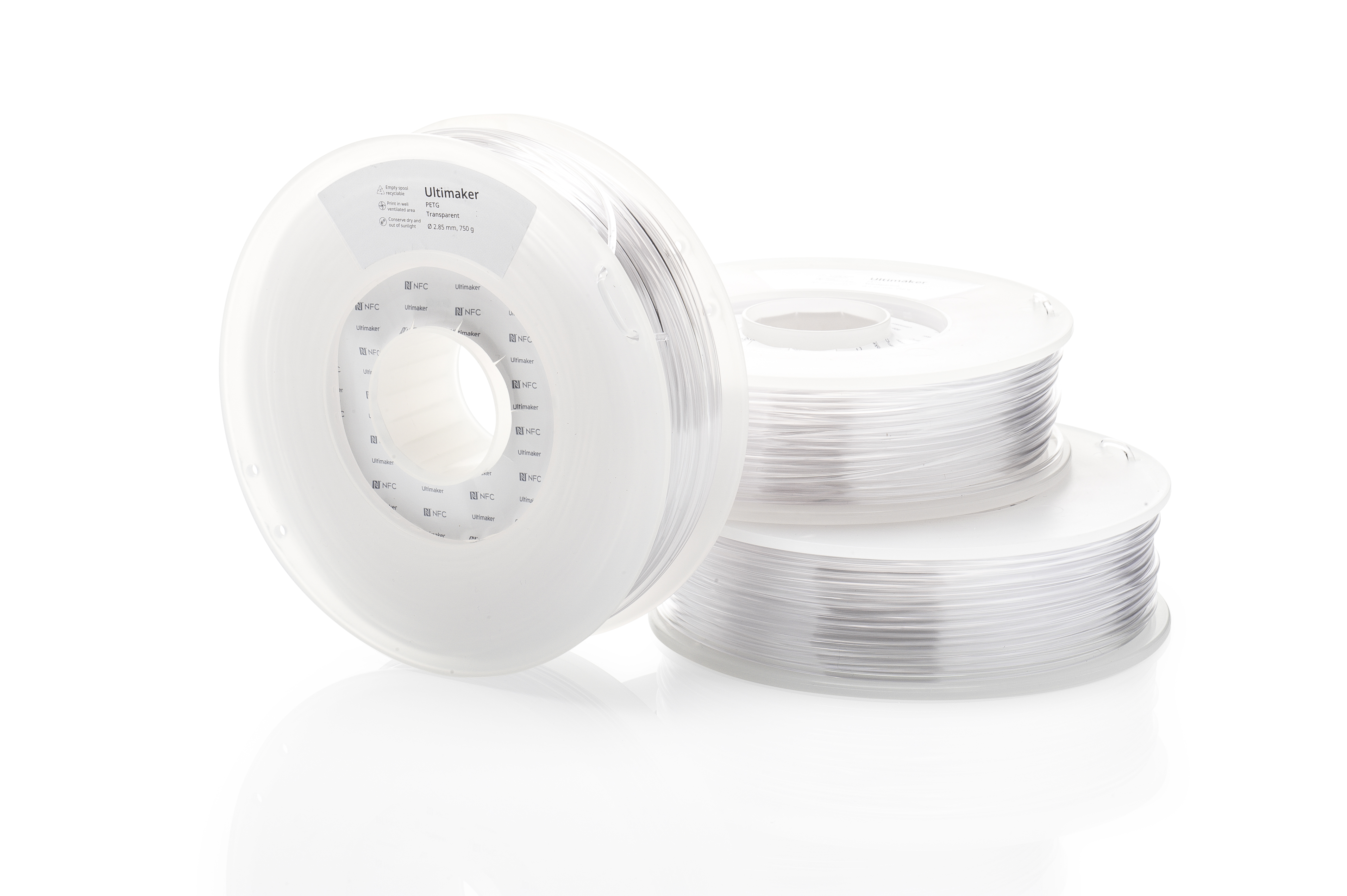 227332 Ultimaker 2.85 mm Transparent PET-G 3D Printer Filament, 750 g