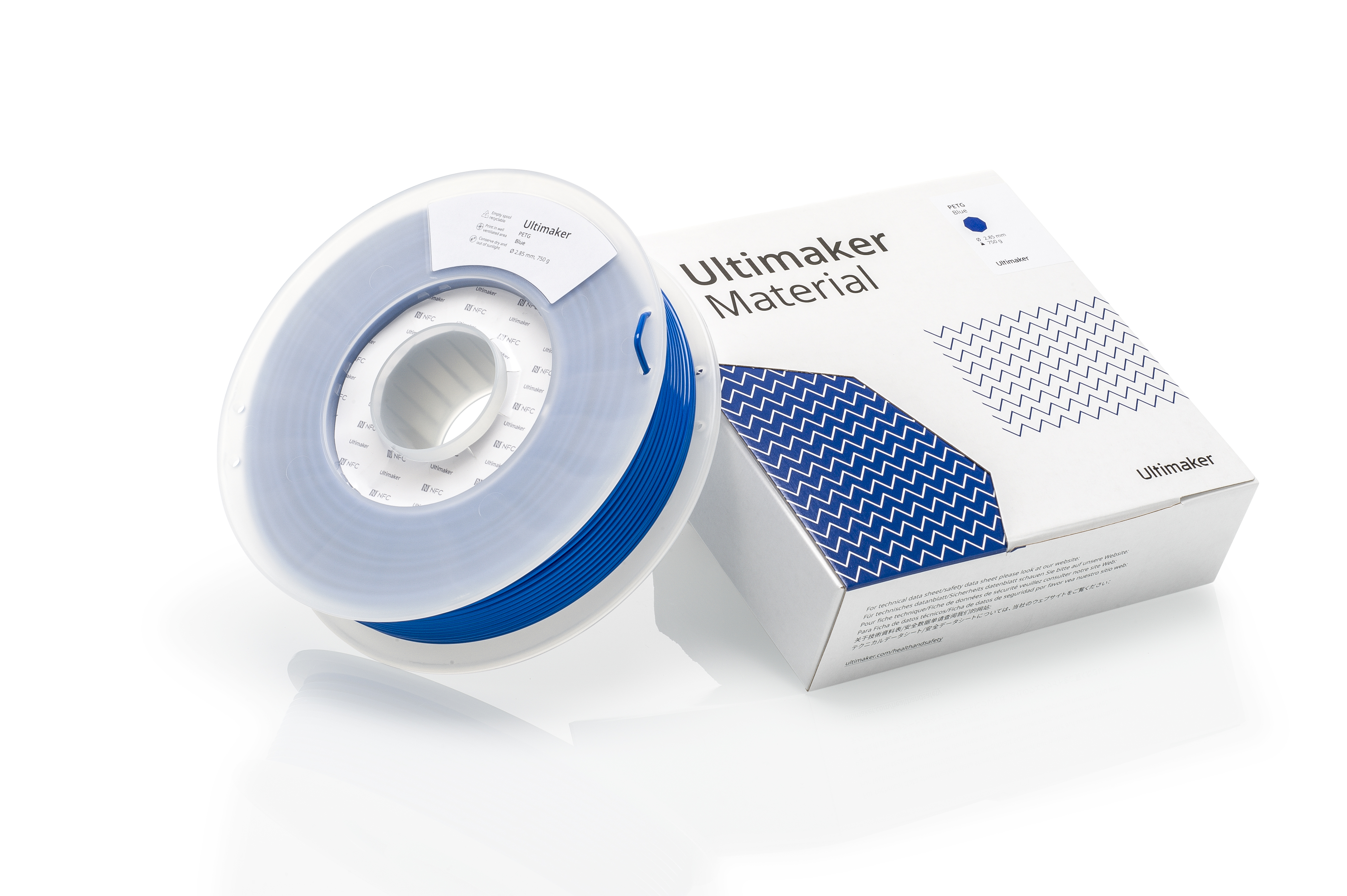 Ultimaker 2.85 mm Blue PET-G 3D Printer Filament, 750 g