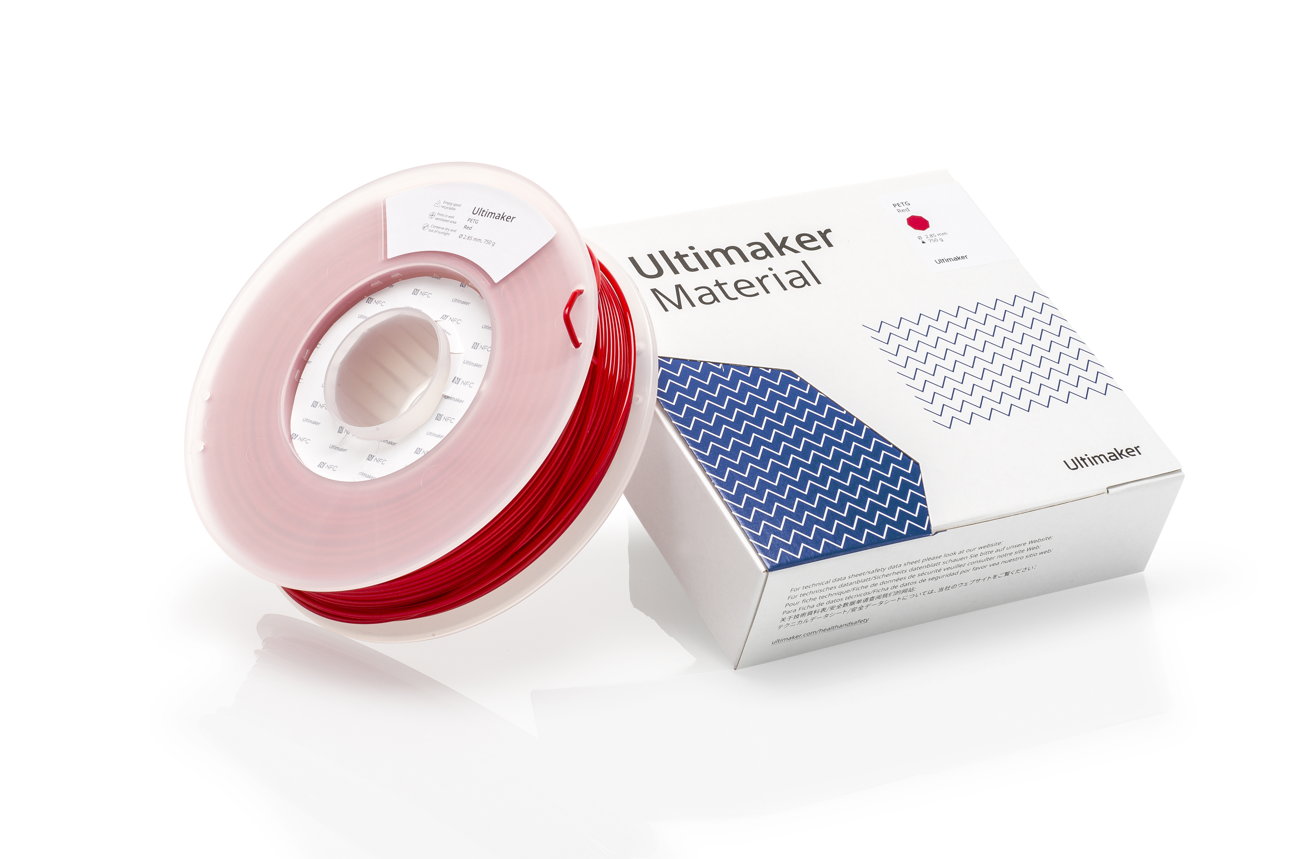 Ultimaker 2.85 mm Red PET-G 3D Printer Filament, 750 g