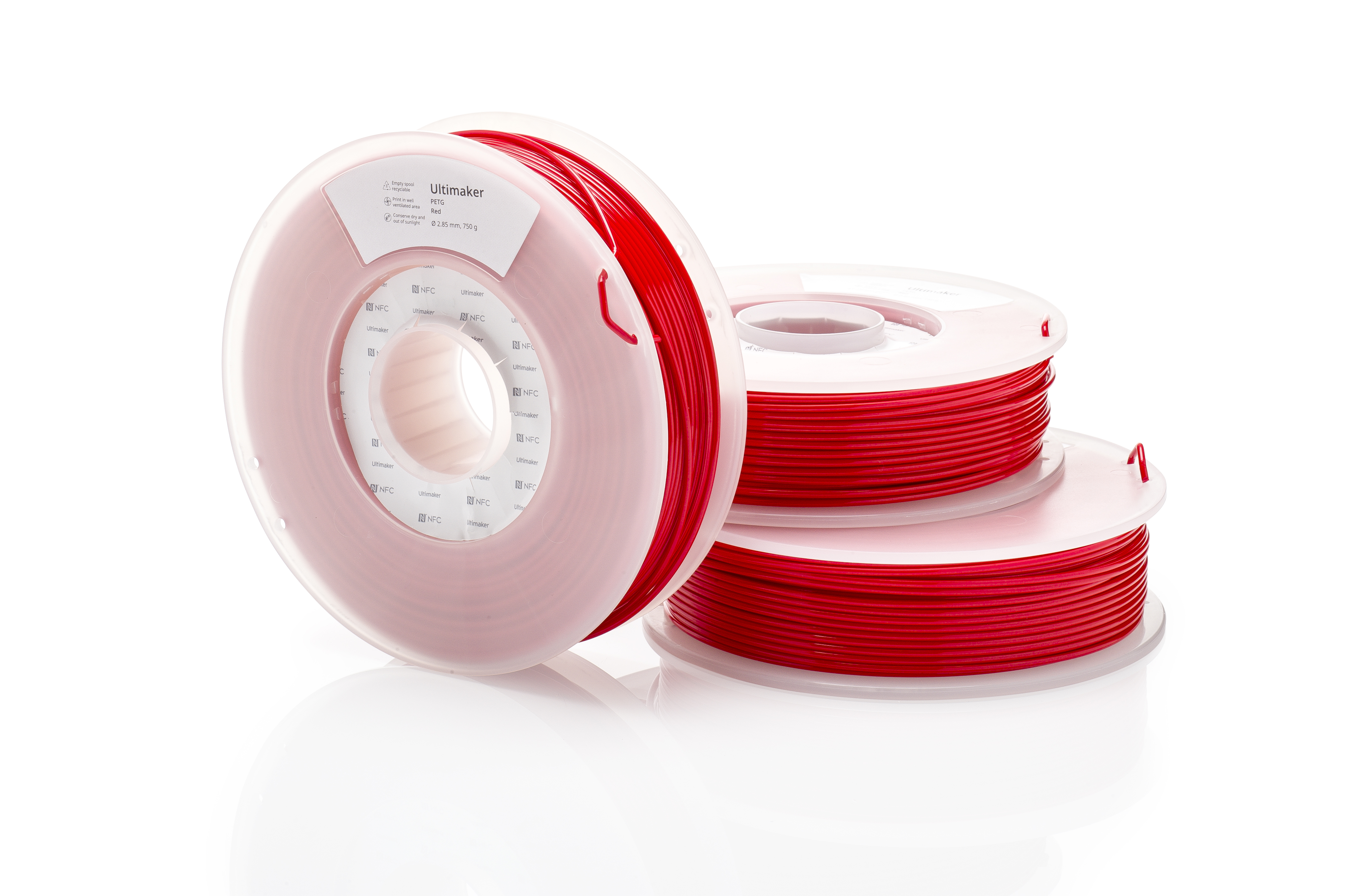 227336 Ultimaker 2.85 mm Red PET-G 3D Printer Filament, 750 g