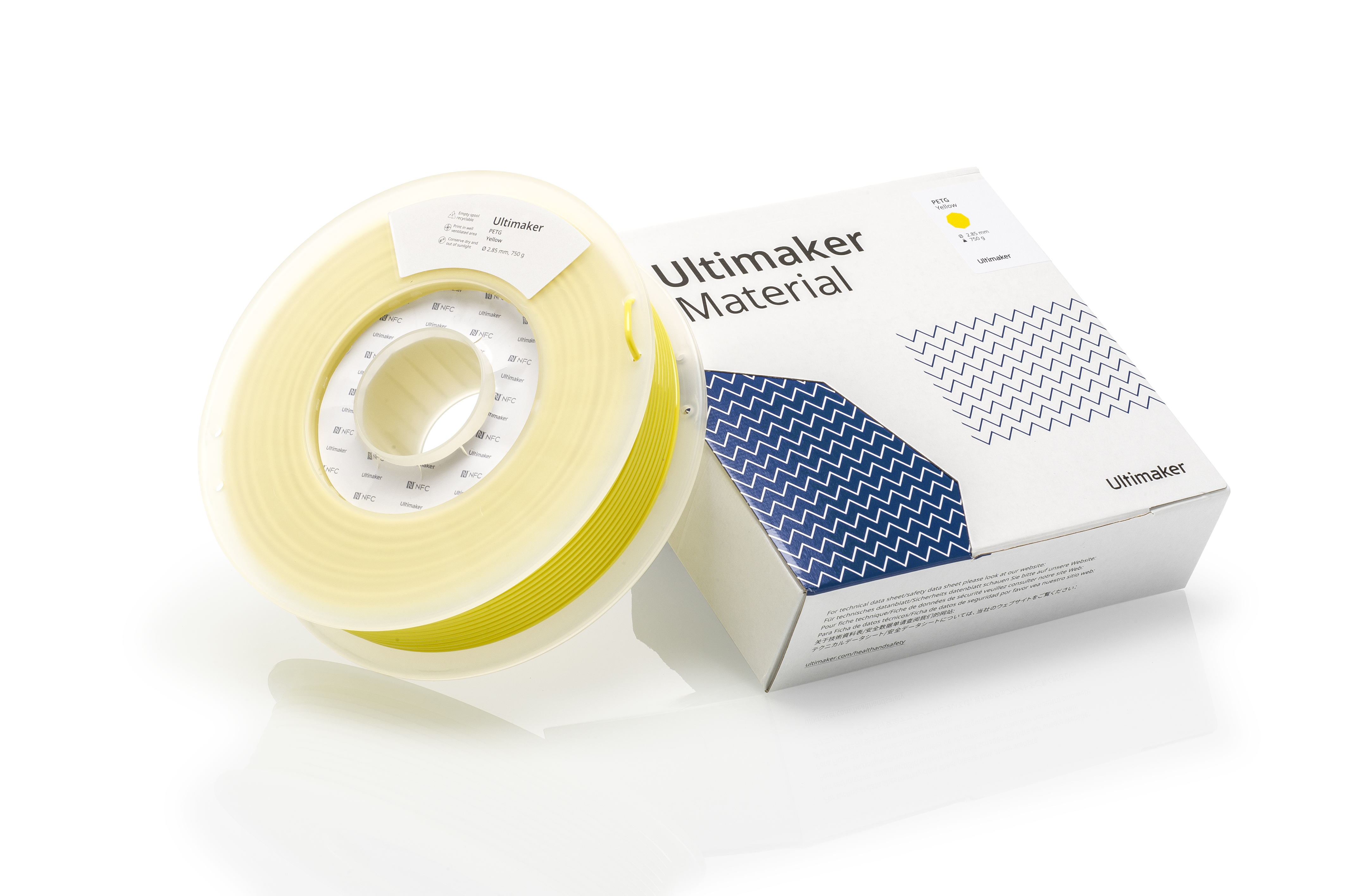 Ultimaker 2.85 mm Yellow PET-G 3D Printer Filament, 750 g