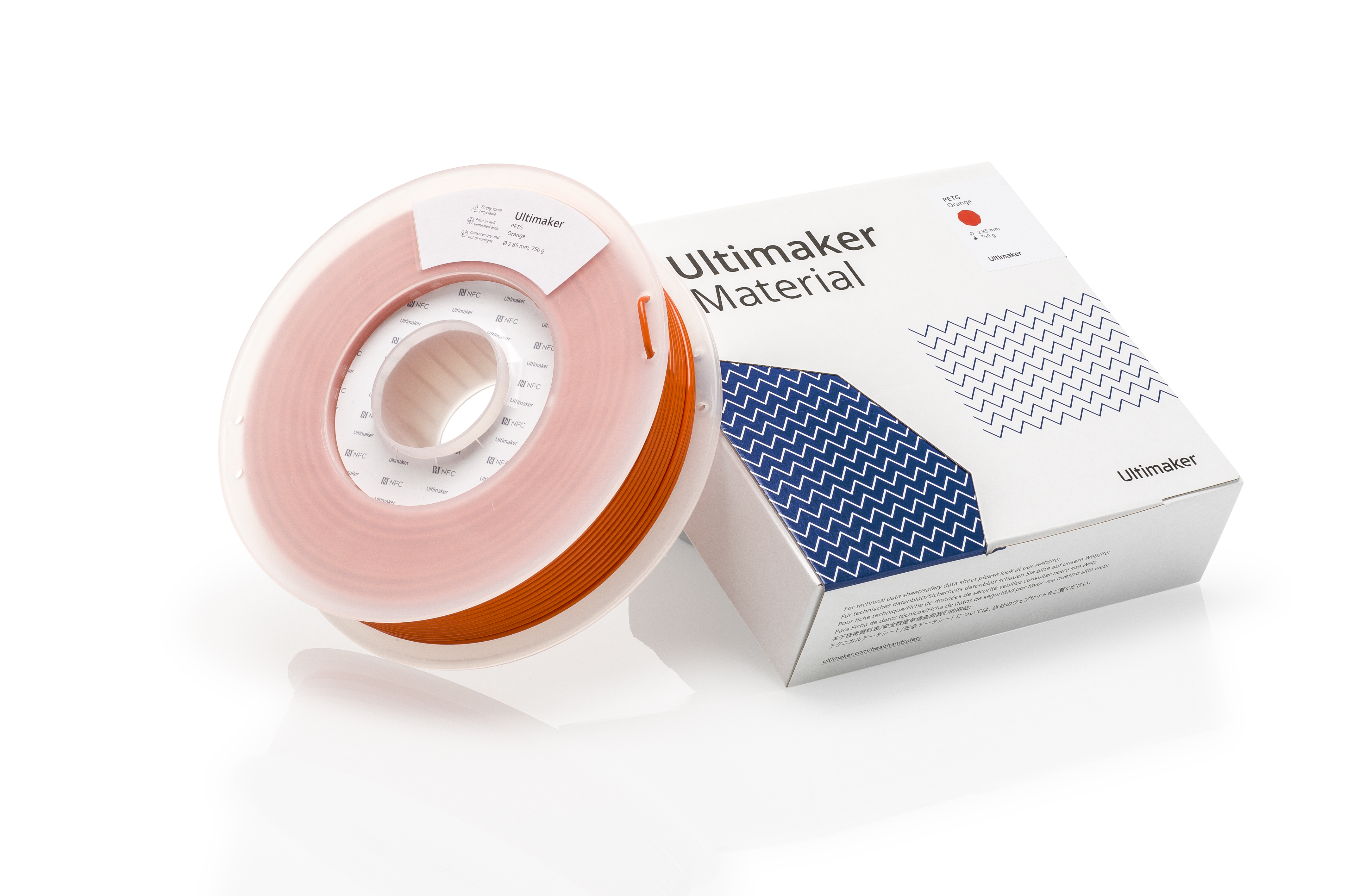 Ultimaker 2.85 mm Orange PET-G 3D Printer Filament, 750 g