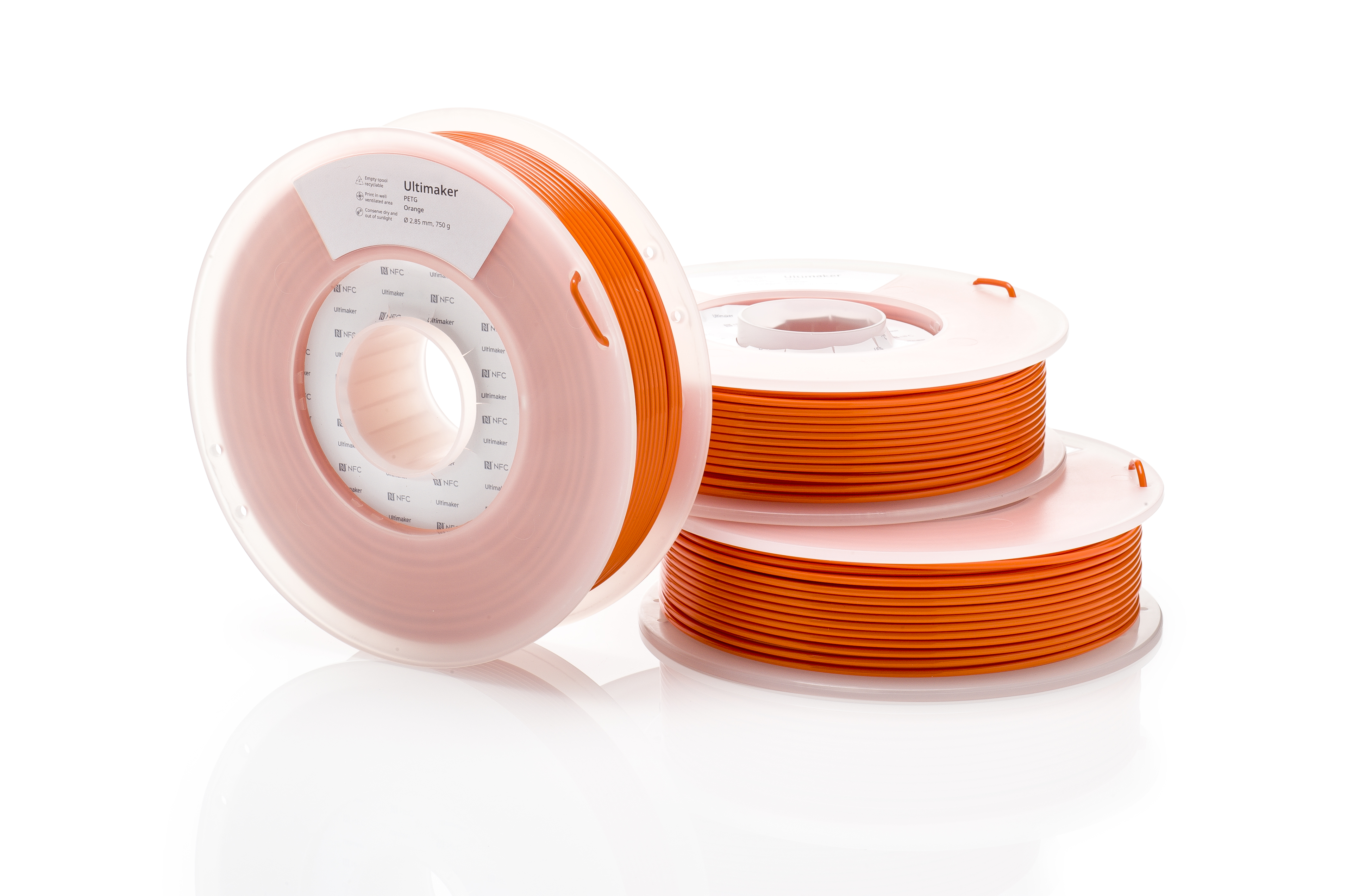 227343 Ultimaker 2.85 mm Orange PET-G 3D Printer Filament, 750 g