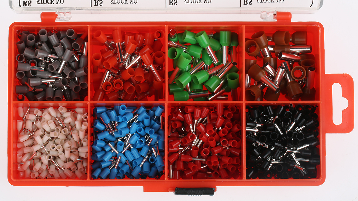 RS PRO Bootlace Ferrule French Colour Coded Crimp Terminal Kit
