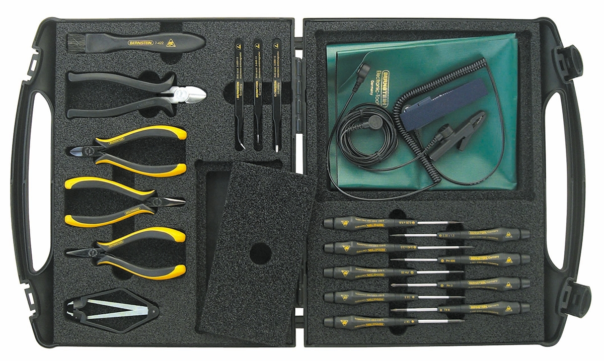 Bernstein 18 Piece ESD Tool Kit Tool Kit with Case VDE/1000V Approved
